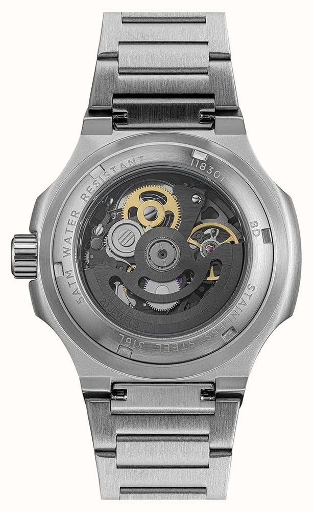 Ingersoll THE FRAME Automatic (47mm) Blue Skeleton Dial / Stainless Steel Bracelet I18301 - vista alternativa 4