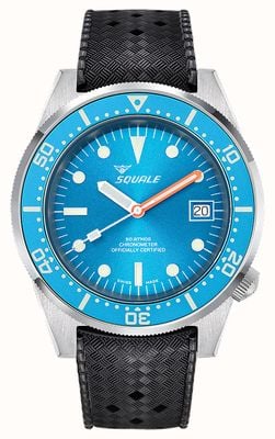 Squale 1521 Ocean COSC (42mm) Blue Sunray Dial / Black Homage Tropic Rubber 1521COSOCN.HT