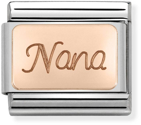 Nomination Classic Nana 9ct Rose Gold & Steel Charm 430108/01