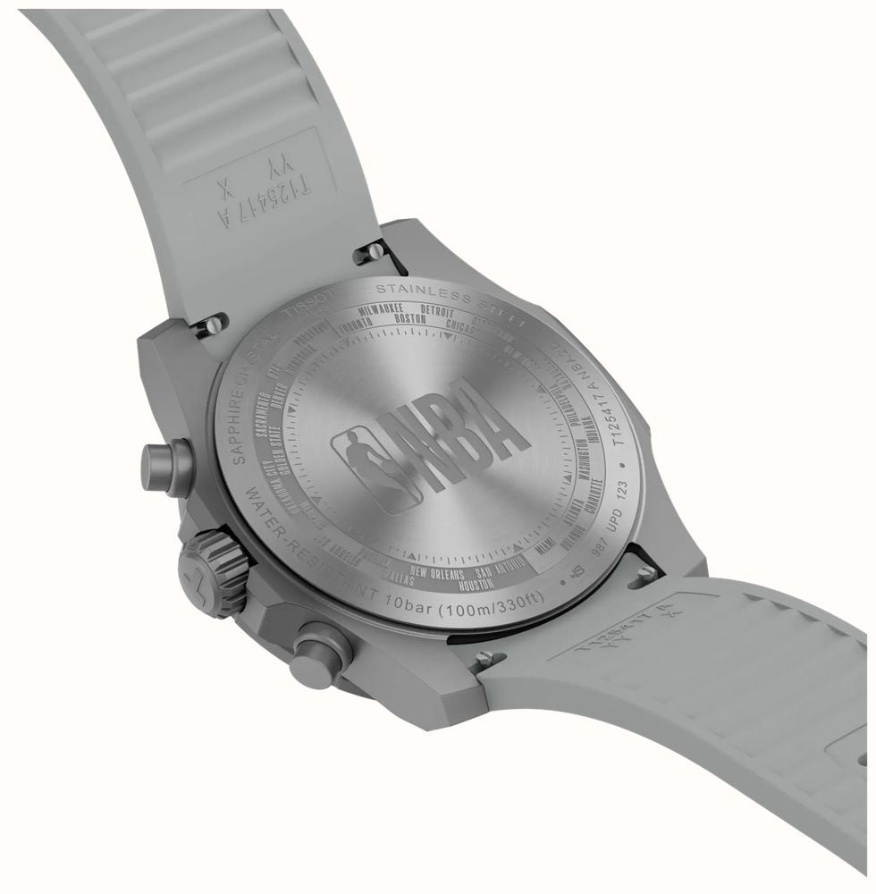 Tissot Supersport Chrono NBA Special Edition (42mm) Grey Dial / Grey Rubber Strap T1254171703100 - vista alternativa 3