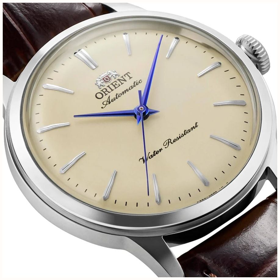 Orient Bambino 36mm Automatic Watch – Ivory Dial & Brown Leather Strap RA-BB0104Y30B - vista alternativa 3