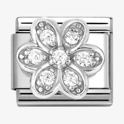 Nomination Classic Daisy Cubic Zirconia Charm 330322/06