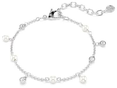 Swarovski Imber bracelet, Crystal pearl, Round cut, White, Rhodium plated 5754242