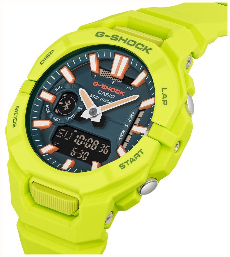 Casio G-SHOCK GBA-950 Series Step Tracker (43.9mm) Dark Blue Dial / Lime Green Resin Band GBA-950-9A3ER - alternative Ansicht 4