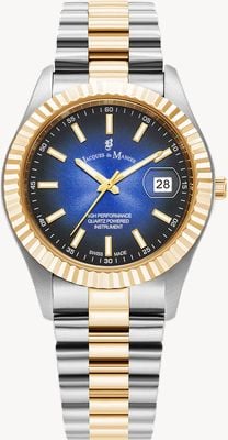 Jacques Du Manoir Inspiration Business (40mm) Blue Gradient Dial / Two-Tone Stainless Steel Bracelet JWG03003