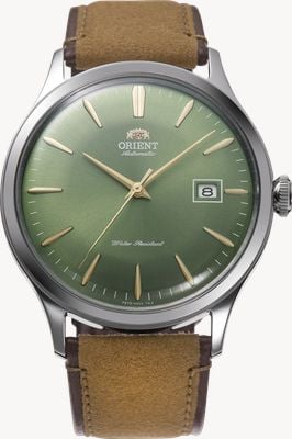 Orient バンビーノ オートマチック (42mm) グリーンサンレイダイヤル / タンレザーストラップ RA-AC0P01E30B