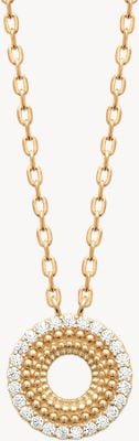 Burren Jewellery 18k Gold Plated Pendant With Cz Stones In A Circular Shape P1621