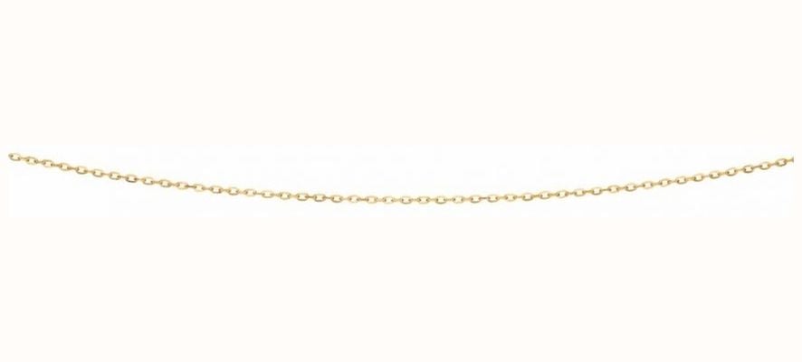 Elements Gold 9ct Yellow Gold  Flattened Cable Chain 18" GN277