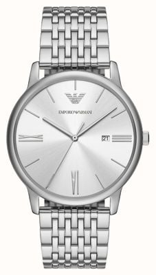 Emporio Armani Cadran argenté / bracelet en acier inoxydable pour homme (42 mm) AR11599