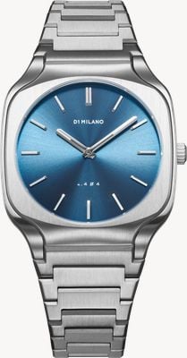 D1 Milano Square Caribbean (37mm) Blue Sunray Dial / Stainless Steel Bracelet SQBJ07