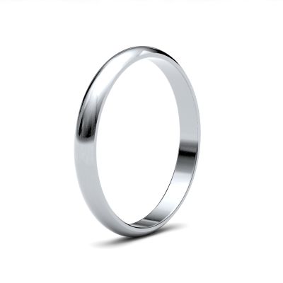 James Moore Wedding Ring | 18ct 白金 | 2.5毫米 | 轻 | D 型尺寸 | ag_2.5lld-18w AG_2.5LLD-18W