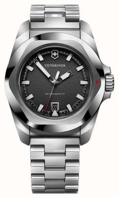 Victorinox Relógio de quartzo I.n.o.x. (41 mm) com mostrador preto e pulseira de aço inoxidável. 242030