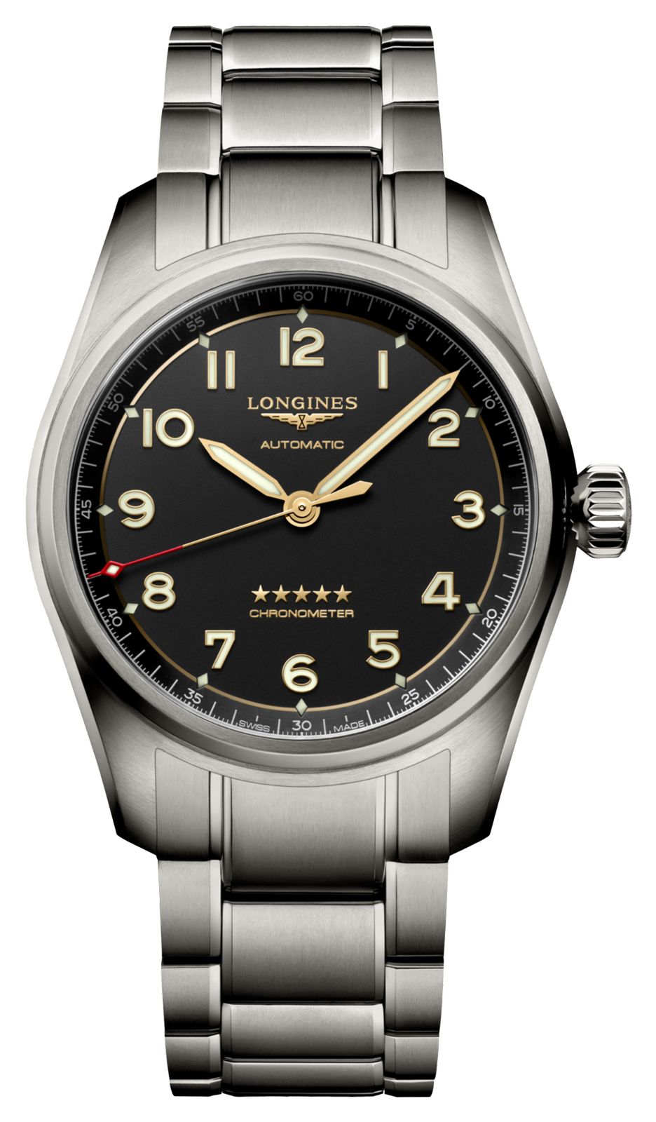 LONGINES Spirit titane (40 mm) cadran anthracite / bracelet montre