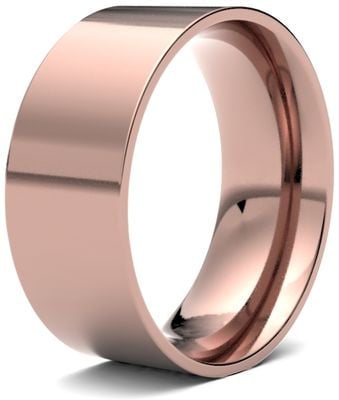 James Moore & Co | Or rose 9 carats | 8 mm | léger | taille flatcourt | ag_8lle-9r AG_8LLE-9R