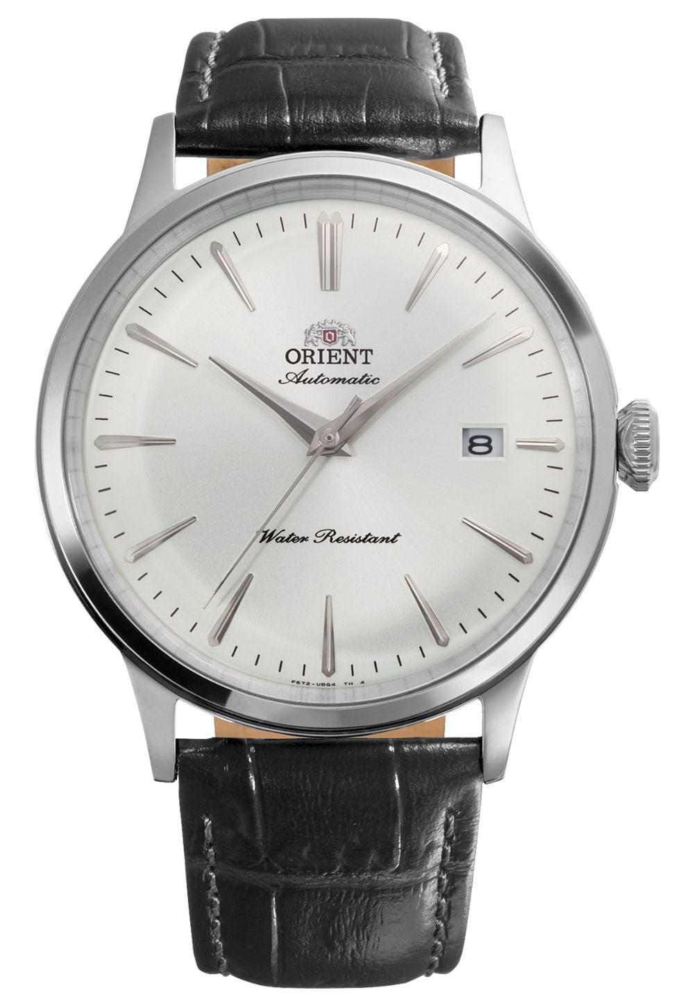 Orient Bambino Automatic 405mm Silver Sunray Dial Black Watch Orient Bambino Automatic 405mm Silver Sunray Dial Black Watch