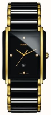 RADO Zintegrowany diamentowy zaawansowany technologicznie ceramiczny czarny kwadratowy zegarek z tarczą R20204712