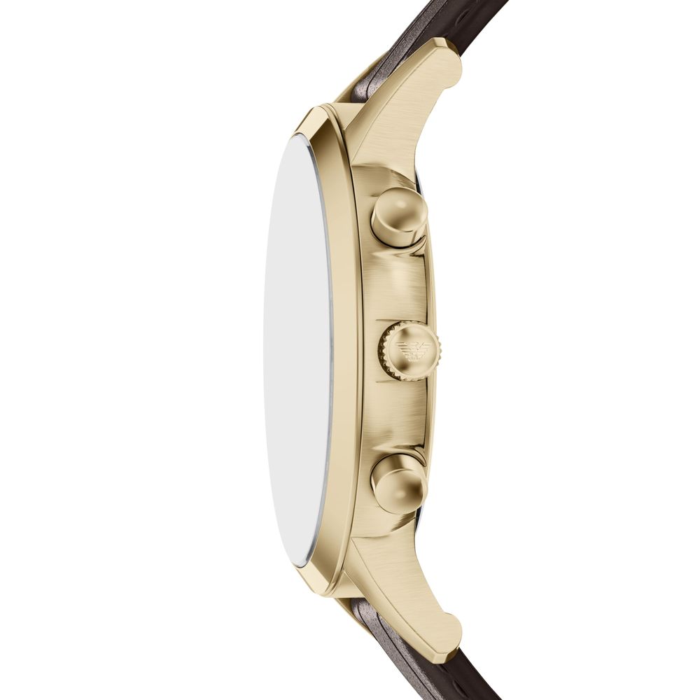 Emporio Armani Quartz Chronograph (43mm) Brown Sunray Dial / Brown Leather Strap AR11822 - альтернативный вид 3