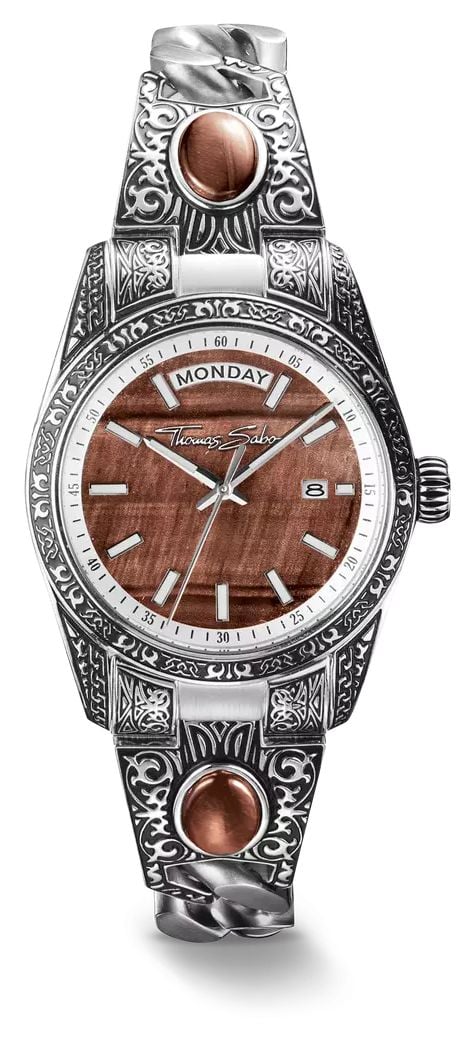 Thomas Sabo With Western-style Ornaments And Red Tiger Watch