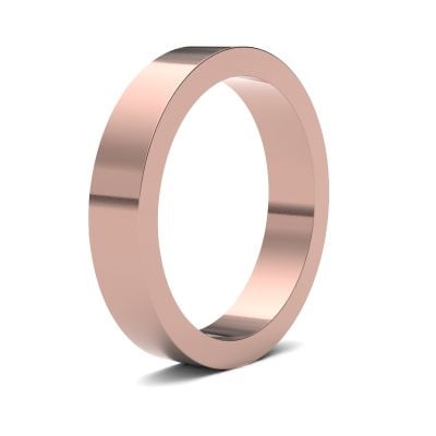 James Moore Wedding Rings | 9ct Rose Gold | 4mm | Heavy | Flat | AG_4LHF-9R