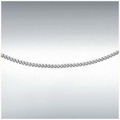 IBB 9ct White Gold 25 Diamond Cut Curb Chain 51cm/20" 5.13.0035