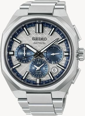 Seiko 145th Anniversary Astron GPS Solar Limited Edition 5X63 (43.4mm) Silver Dial / Titanium Bracelet HAB004J1