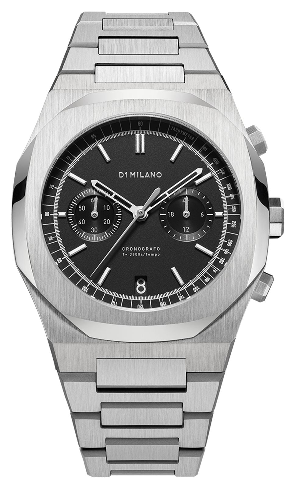 D1 Milano Cronografo NewBlack 415mm Matte Black Dial  Watch
