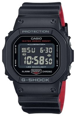 Casio G-Shock Core 5600 LED (48,9 mm) digitales Zifferblatt / schwarzes Armband aus biobasiertem Harz DW-5600UHR-1ER