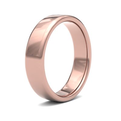 James Moore Wedding Rings | 18ct Rose Gold | 5mm | Medium | Soft Court | AG_5GMS-18R