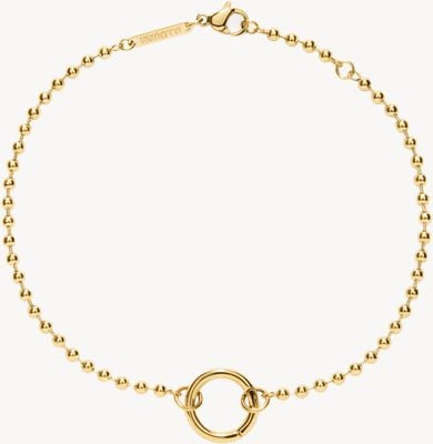 D.LOUISE Ball Chain Charm Gold Plated Bracelet