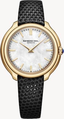 Raymond Weil Toccata Heritage (28mm) Mother-of-Pearl Dial / Black Lizard-Effect Leather Strap 5250-PC-97001