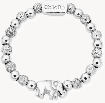 ChloBo Mini Lucky Elephant Ring Size Medium Sterling Silver SR24038