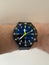 Customer picture of Damasko DSUB10 DAMEST Manufacture Automatic (42mm) Black Dial / Black 'Flat' Rubber Strap DSUB10-BLACK BLACK RUBBER(FLAT)