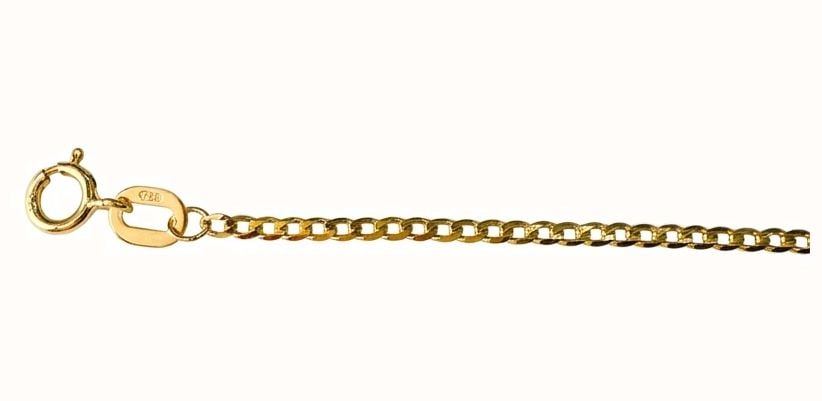9ct Solid Yellow Gold Ultra Fine Flat Curb 20" Chain SUFC-150-9Y-20 - vue alternative 2