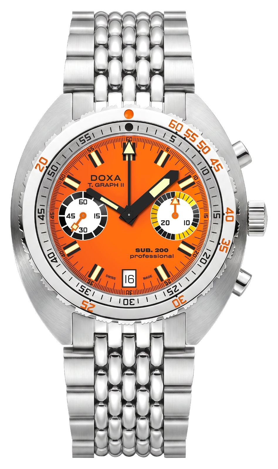 DOXA Sub 200 t.graph ii professional (42mm) cadran orange montre