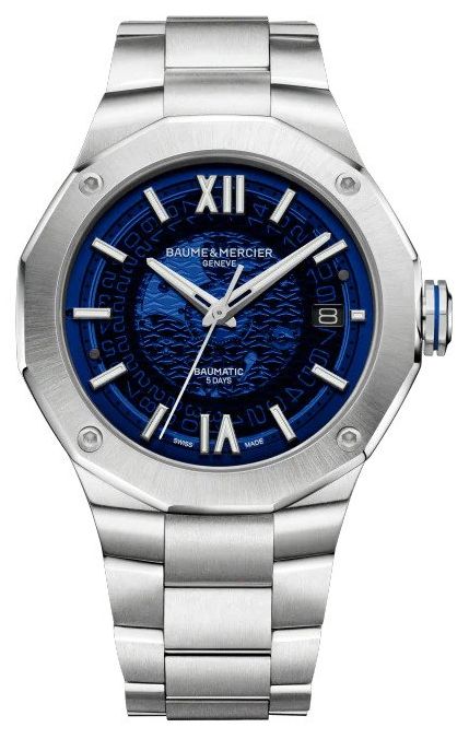 Baume & Mercier riviera automatisches blaues uhr-image-70037