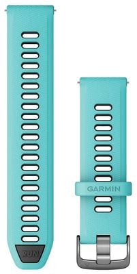 Garmin Nur Schnellverschlussband (22 mm), aquamarinfarbenes/schwarzes Silikon, schieferfarbene Hardware 010-11251-A2
