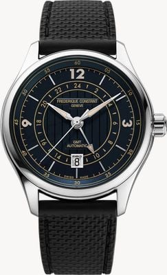 Frederique Constant Classics Runabout automatyczny edycja limitowana (42mm) niebieski pionowo szczotkowany tarcza / niebieski pasek ze skóry FC-350RN5B6