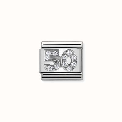 Nomination Composable CL SYMBOLS Steel Cubic Zirconia And Silver 925 50 330304/23