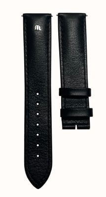 Maurice Lacroix Correa de cuero negro de 20 mm únicamente | sin hebilla - solo correa 450-005010