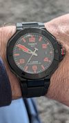 Customer picture of Tissot T-Race Powermatic 80 (41 mm) schwarzes Zifferblatt / schwarzes Silikonarmband T1418073705700