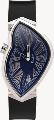 Exaequo Melting Watch Revolve SS 316L (33mm) Blue Dial / Black Silicone Strap EX 0031.0004