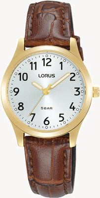 Lorus Classic Quartz (28mm) White Sunray Dial / Brown Leather RRX20JX9