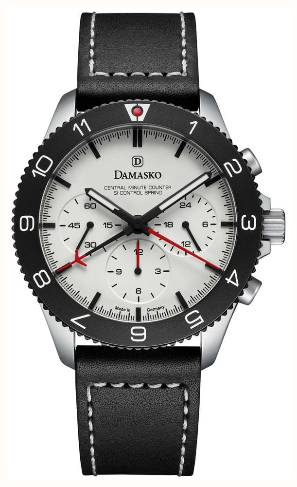 Damasko DC87-BLACK SNOW LEATHER STRAP