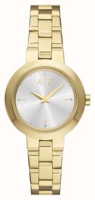 Armani Exchange Women's (36mm) Silver Dial / Gold-Tone Stainless Steel Bracelet AX5180