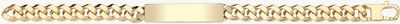 9ct Yellow Gold Hollow ID Bracelet BR683ID