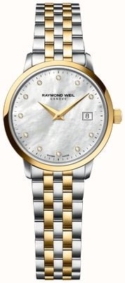 Raymond Weil | toccata diamant voor dames | tweekleurige roestvrijstalen armband 5985-STP-97081