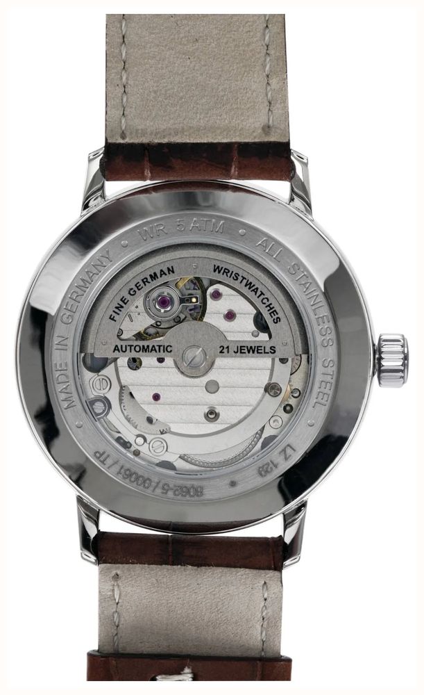Zeppelin Men's Automatic Watch – Beige Dial, Stainless Steel Case & Brown Leather Strap 8062-5 - alternate view 2
