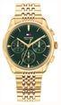 Tommy Hilfiger The Empire Gold Plated Green Dial Watch 1710814