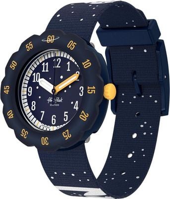 Flik Flak Space Quest Midnight Blue children's Watch FPSP082