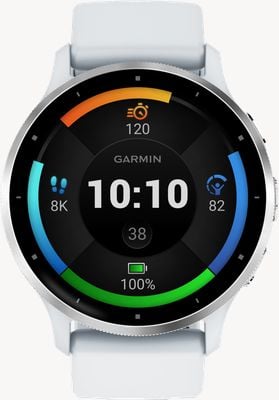 Garmin Venu 3 Silver Stainless Steel Bezel With Whitestone Case And Silicone Band 010-02784-00